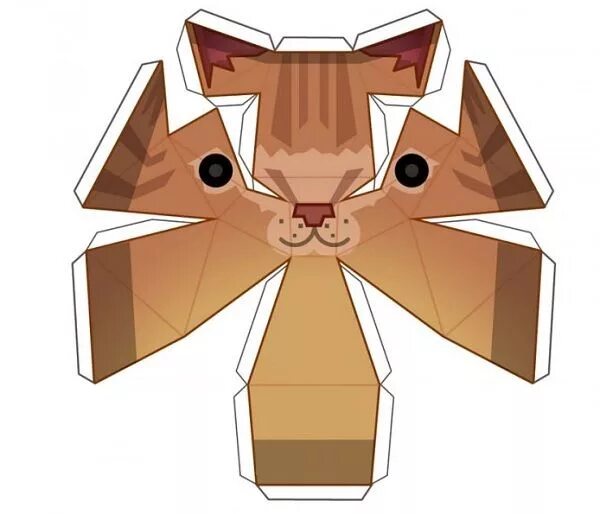 Котик из бумаги схема распечатать O LUXO DO LIXO RENATA ANDRADE Álbumes web de Picasa #papercrafts #paper #cra