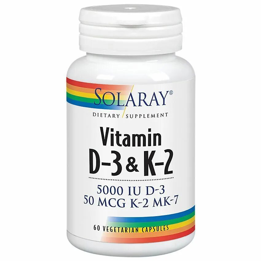 Vitamin d3k2. Витамин д3 к2 5000 Solaray. Витамин d3+k2 Solaray 5000 IU. Витамин д Solaray 5000. Solaray витамин д3 60 капсул.