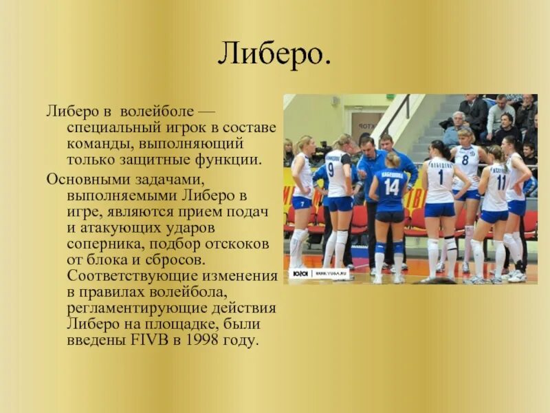 Волейбол максимальное количество игроков в команде. Игрок Либеро в волейболе. Функции игрока Либеро в волейболе. Команда в волейболе состоит. Волейбол презентация.