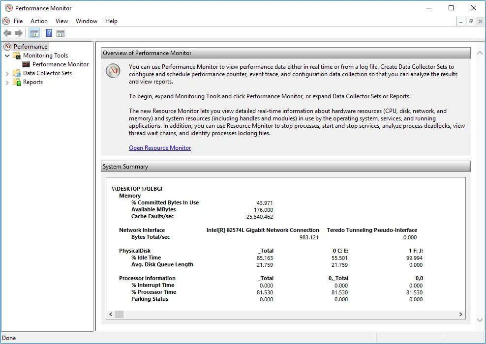 Disable performance counter