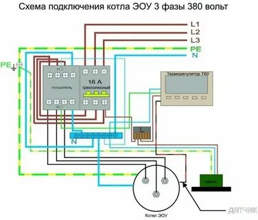Трехфазная схема котла