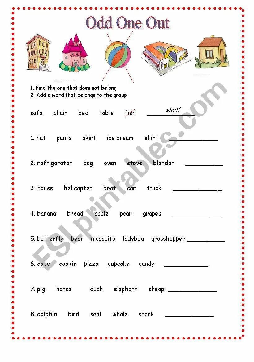 Cross the word out. Odd one out ESL. ESL Worksheets Cross one odd out. Find the odd Word Worksheets. Odd one out Words Elementary.
