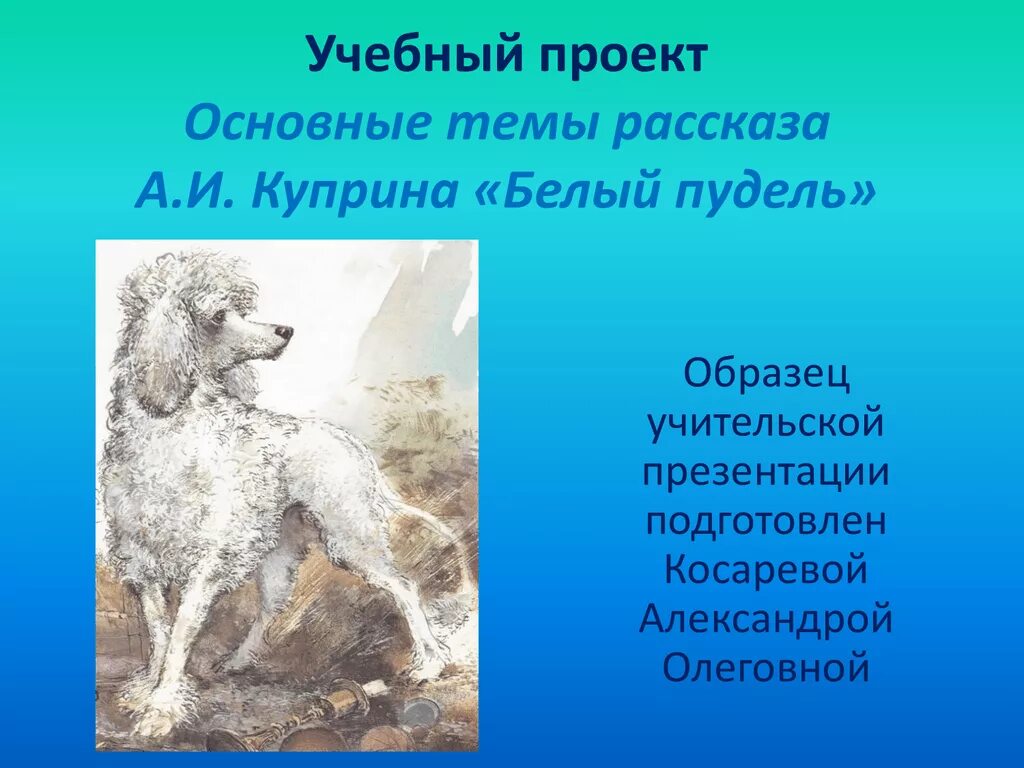 Кто написал пудель. Белый пудель. Белый пудель Куприна. Презентация Куприн белый пудель. А. И. Куприн "белый пудель".