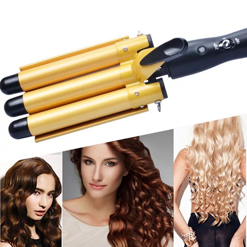 Плойка стайлер 2be. Тройная плойка бебилис. BABYLISS-Pro-Curling-Iron-2269tte. Плойка тройная Rowenta cf4710f0.