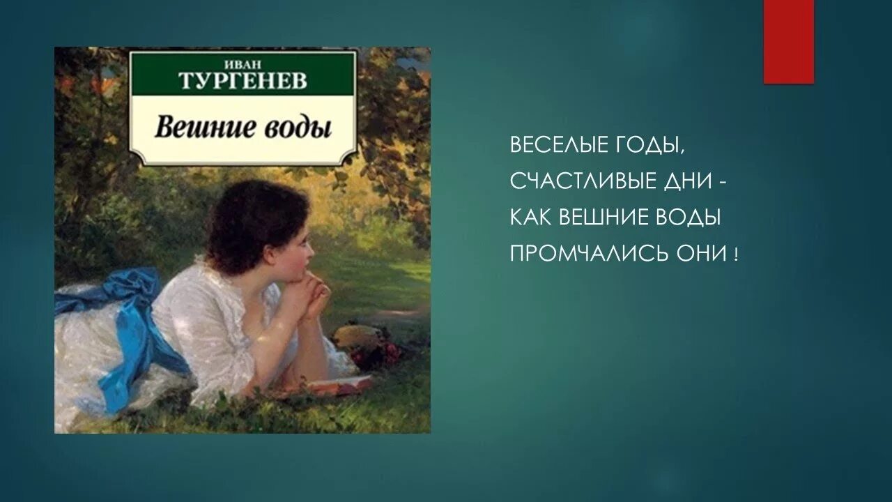 Первая любовь в сокращении. Вешние воды Тургенева.