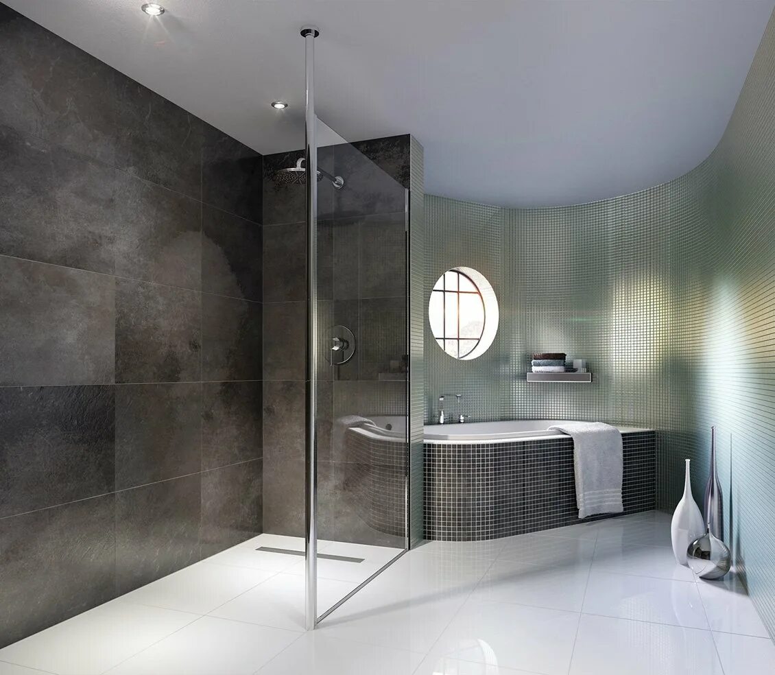 Дизайн душевых перегородок. Душевая перегородка Flumen Design Nero. Ванная комната с душем. Современная душевая комната. Душевые в современном стиле.