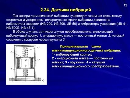 Схема датчиков вибрации