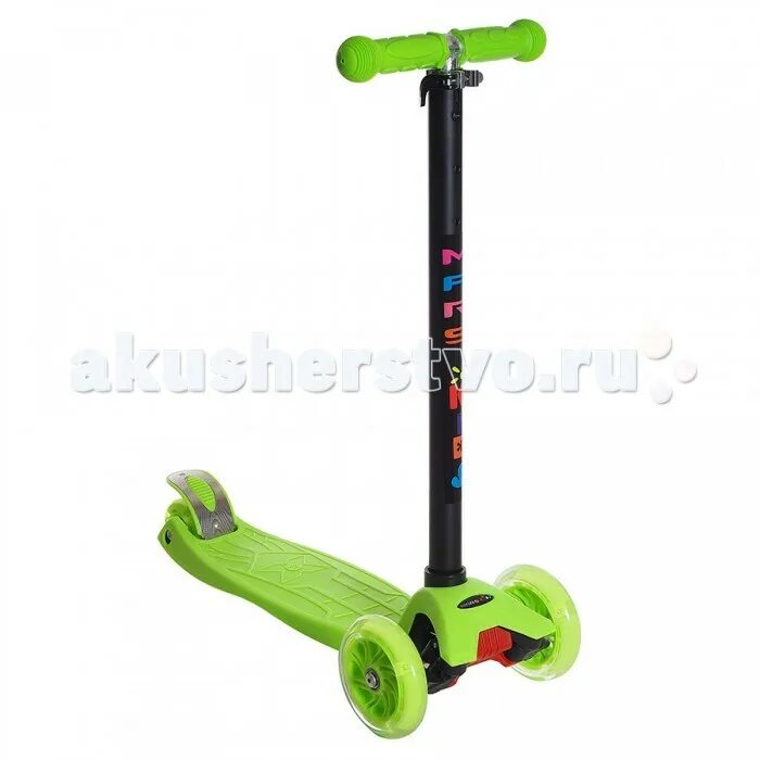 Самокат трехколесный "scooter" maxi (салатовый) колеса 120/80 мм (арт. Scooter самокаты трехколесные зеленый. Slider самокат трехколесный it16. So-1822-18). Самокат scooter трехколесный 21st.