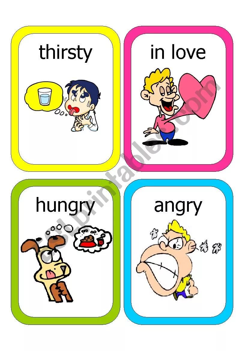 I am hungry карточки. Feelings задания для детей. Карточка thirsty. Hungry thirsty Flashcards. Is was very thirsty