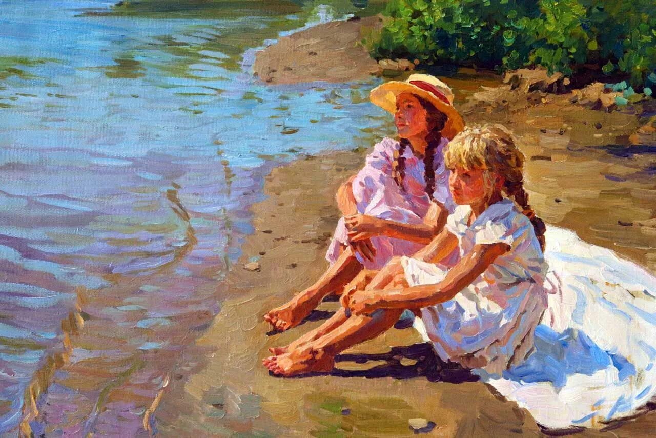 Картины с двумя людьми. Солнечный импрессионист юрий кротов. юрий кротов художник картины. картины живопись дети юрий кротов. художник кротов юрий николаевич.