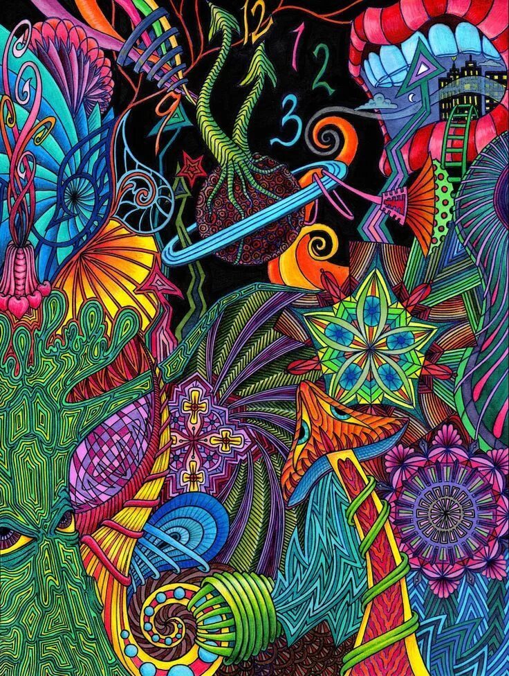 Яркие рисунки. Психоделическое искусство хиппи арт. Психоделические полотна. Психоделический орнамент. Психоделические цвета.