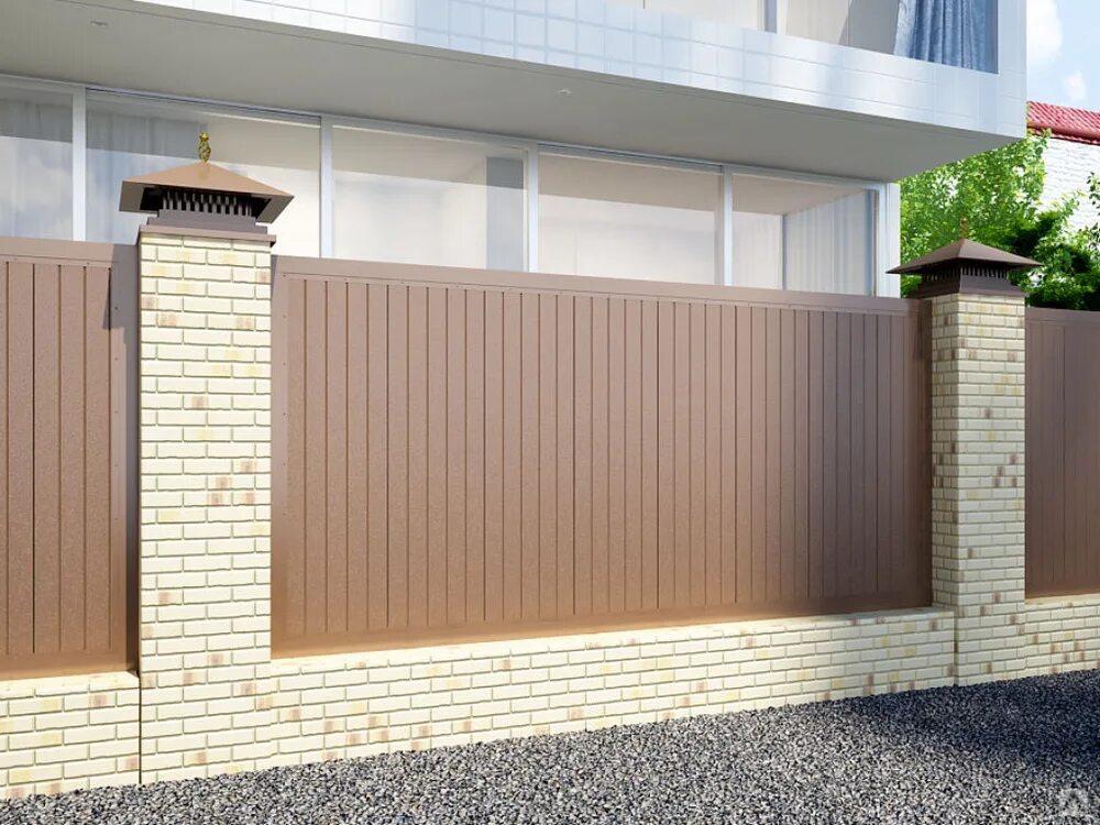 Пластиковый забор для дачи. Забор из профнастила с колоннами. Забор из панелей. Сэндвич панели для забора. Откатные ворота алютех.