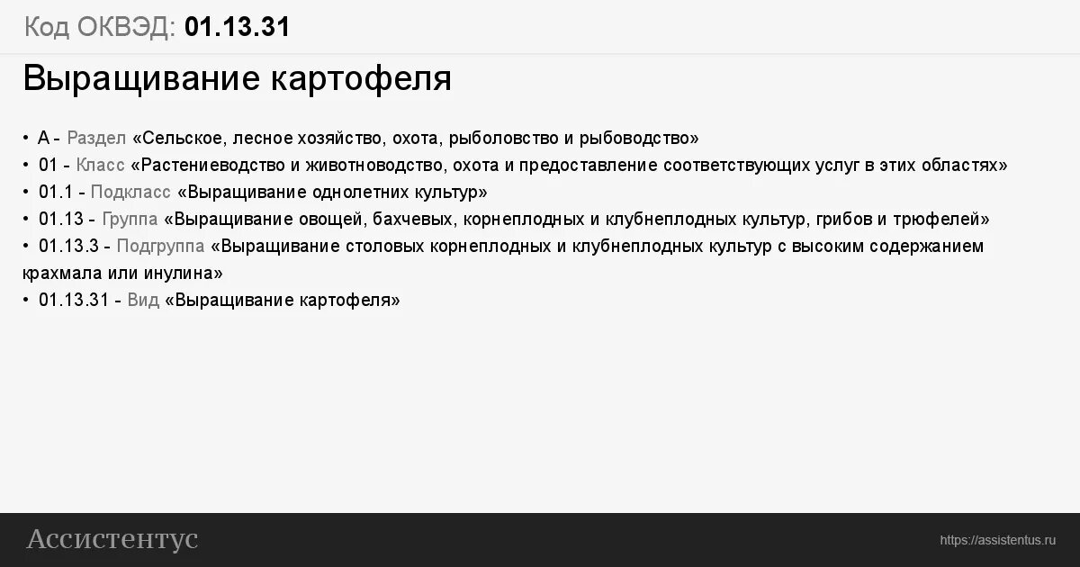 Оквэд аренда недвижимости. ОКВЭД 01.13 расшифровка.