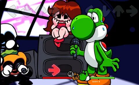 yoshi over bf Friday Night Funkin' Mods.