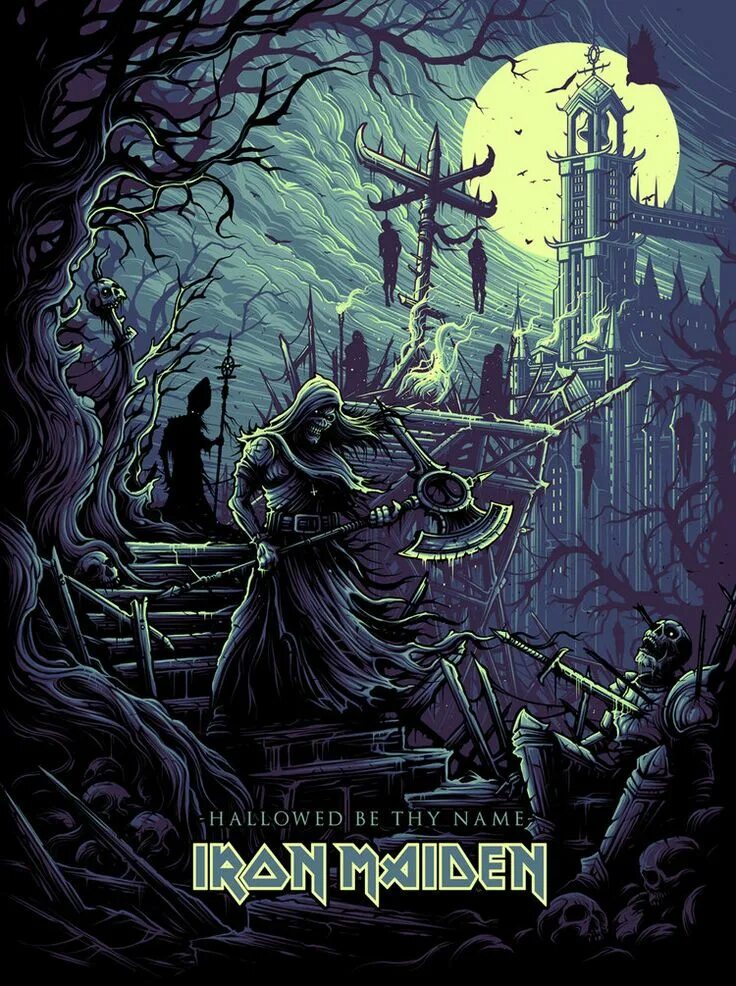 Iron maiden hallowed be thy name. Художник Дэн Мамфорд. Dan Mumford Iron Maiden. Художник Дэн Мамфорд Терминатор.