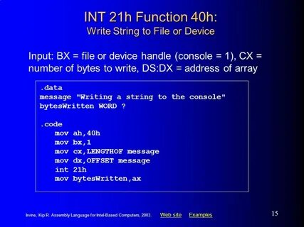 Write byte
