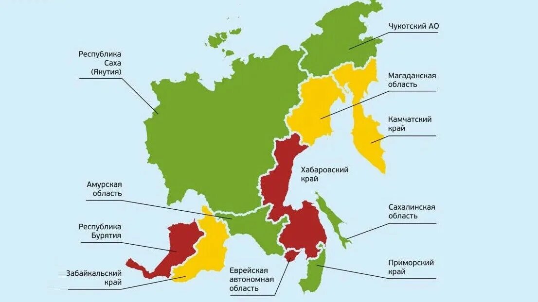 Состав Дальневосточного федерального округа на карте. Дальний Восток карта субъектов РФ. Дальневосточный федеральный округ состав на карте России. Дальневосточный федеральный округ на карте России 2021. Явка на дальнем востоке