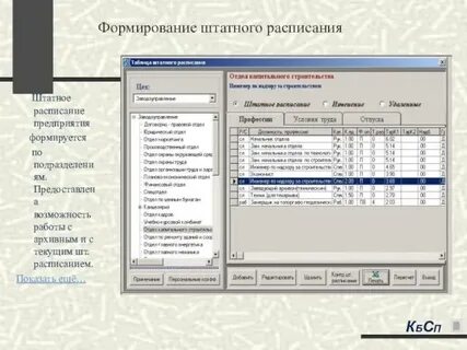 Структура штатного расписания