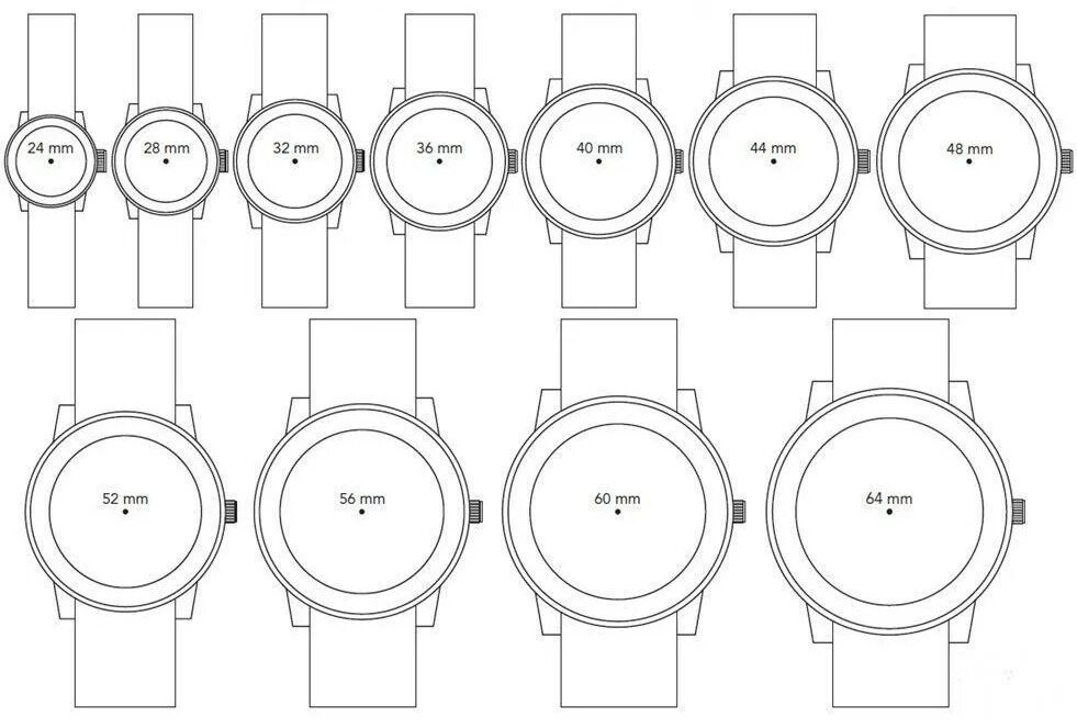 Диаметр корпуса часов. Размер корпуса часов. Диаметр корпуса наручных часов. Чертеж корпуса наручных часов. Женские размеры часов