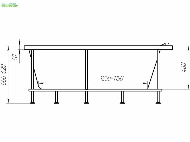 Высота ножек акриловой ванны. Высота ванны от пола с ножками стандарт акриловая 170х70. Korsika ванна прямоугольная, каркас 190*100. Высота ванной от пола стандарт 160х70 акриловая. Высота акриловой ванны от пола с ножками 150х70.