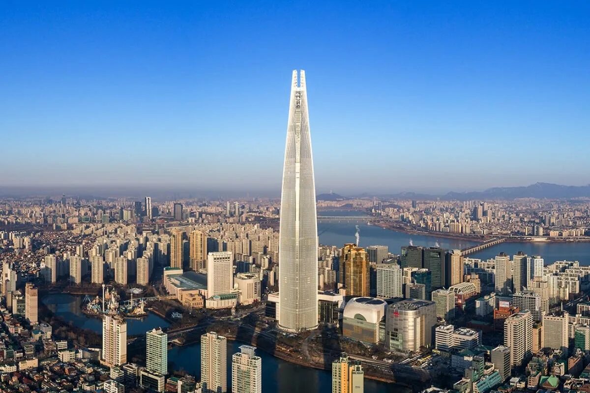 Высокие здания сеула. Fottle World Tower. Outrigger Systems for Tall buildings in Korea.