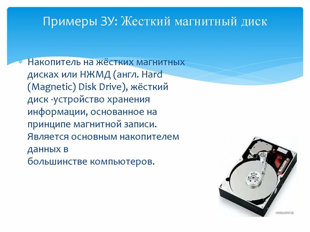 Жесткий диск хранит информацию. Жесткий магнитный диск (НЖМД). Накопители на жестких магнитных дисках (НЖМД). Накопитель на жёстких магнитных дисках или НЖМД. Накопи́тель на жёстких магни́тных ди́сках или НЖМД.