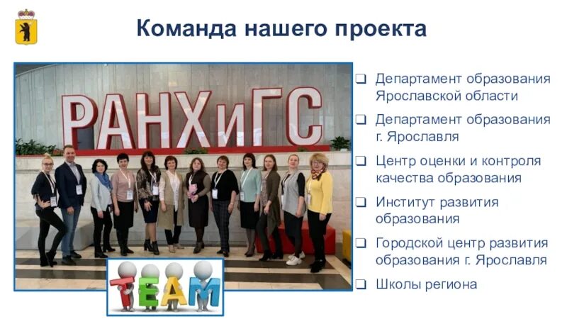 Центр образования ярославль. Команда проекта. слайд наша команда. центр оценки и контроля качества образования ярославль. команда образования.