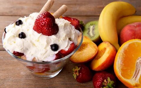 Fruits ice cream