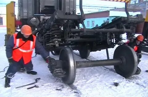 Замена колесной пары у вагона
