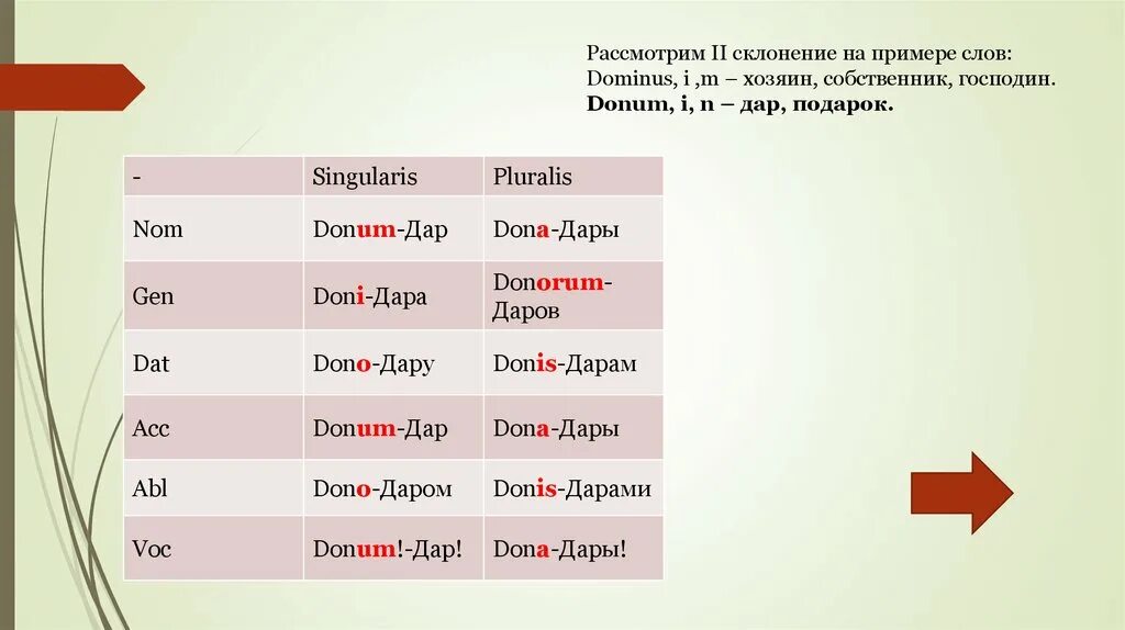 Родительный падеж на латыни. Существительные 2 склонения латынь. Склонение существительных 2 склонения в латинском языке. Падежные окончания склонений в латинском языке. Существительные мужского рода 2 склонения латинский язык.