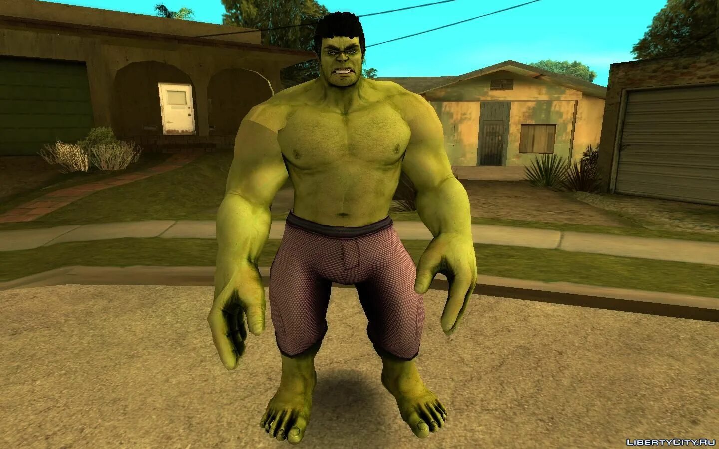 Гта мод на халка. GTA sa Халк. Халк дилдак. Скин Халка GTA sa. Grand Theft auto San Andreas Hulk.