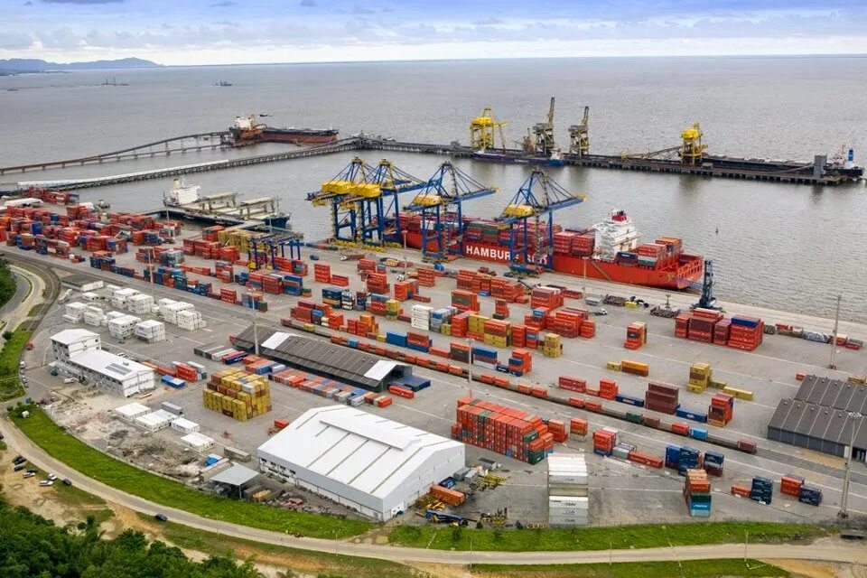 Sepetiba Port. Itaguai Port. Терминал Global Аudio ga-SWT. Фото companhia Siderurgica Nacional. Де терминал