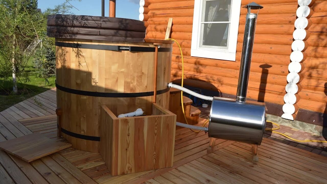 Подключения печь с насосом к купели Купель Корнер (4 варианта) KL130 Aquaviva