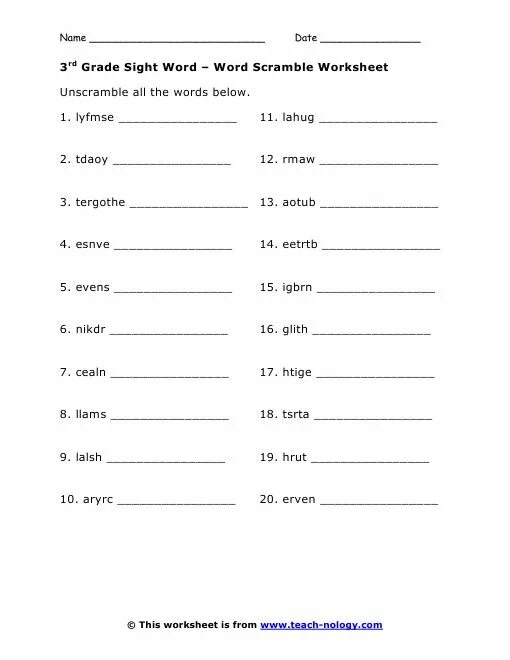 7 grade worksheets. Scramble Words Worksheets. Sight Words for Grade 3. Scramble Words for 7 Grade. Math 7th Grade Vocabulary Worksheets.