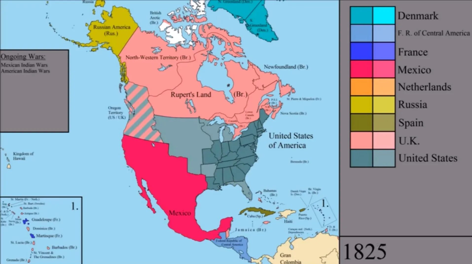 Карта англо америка. Карта Северной Америки 1825. Карта Мексики 1825. США 1825. Субрегионы Северной Америки.