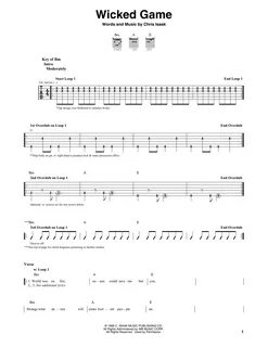 Wicked game аккорды
