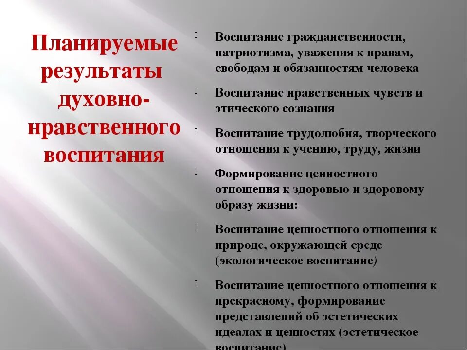 Духовно нравственное воспитательное мероприятие. Результаты духовно-нравственного воспитания.