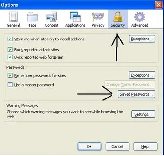 Password warning