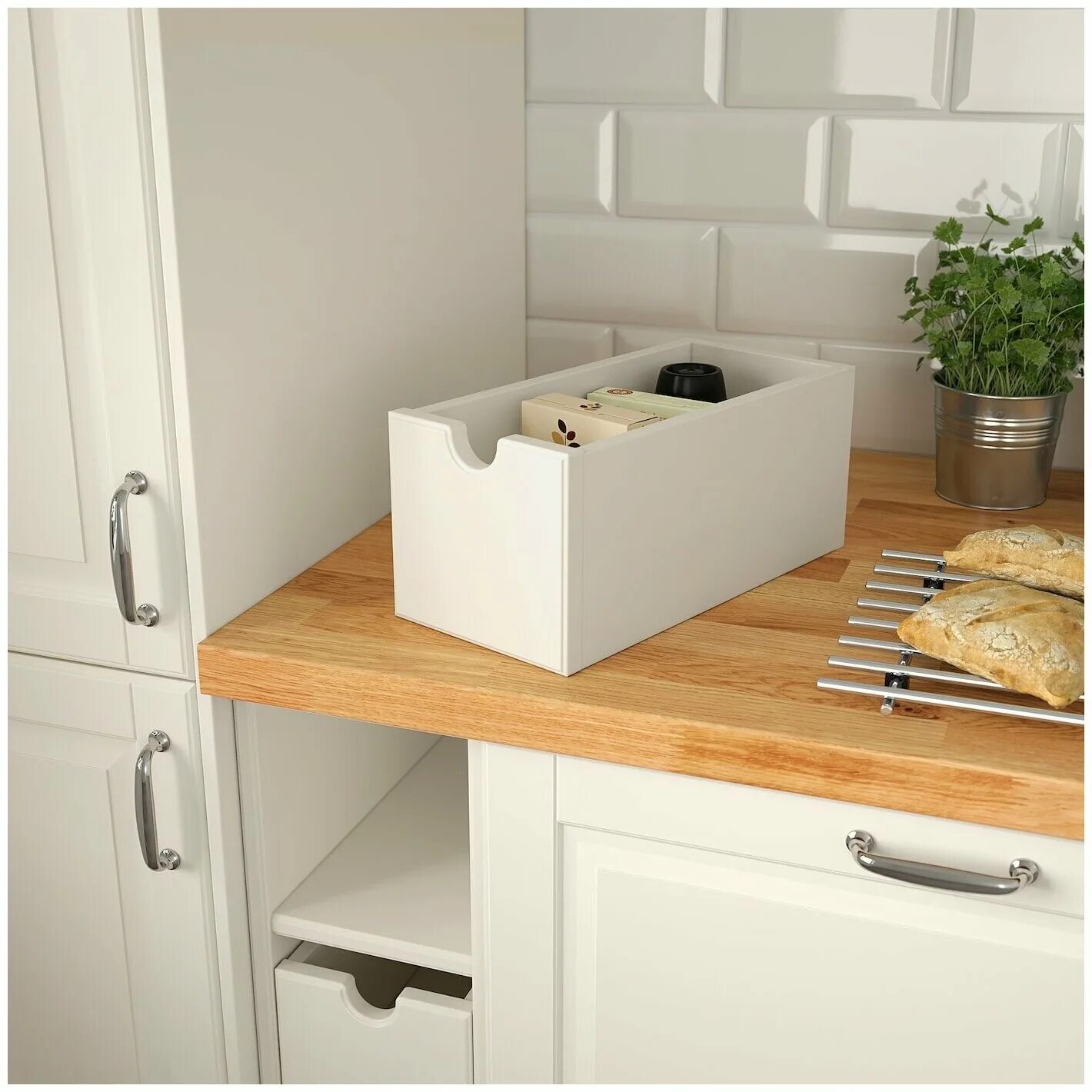 торнвикен - ящик, белый с оттенком, 16x34x15 см. икеа секционная полка ящик. ящик для кухни икеа. Tornviken торнвикен. стеллаж икеа ивар с ящиком.