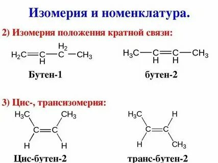 Изомер бутен 1 формула