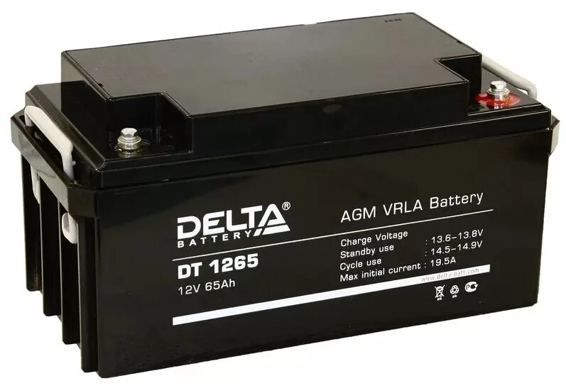 Agm vrla battery 12v. Батарея аккумуляторная Delta DT 1265. Delta DT 1265 (12в/65ач). Delta DT 1265 (12v / 65ah). Delta DT 12 V 65 Ah.