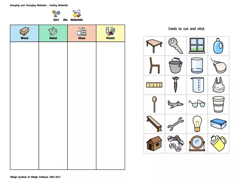 Use sorting. Materials in english for kids. строительные материалы на английском. материалы worksheets. sorting materials.