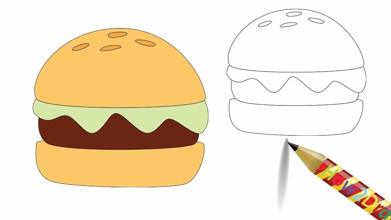 Рисунки для срисовки еда. Бургер рисунок легкий. Рисунки для срисовки лёгкие бургер. Картинки для срисовки бургер. Еда карандашом легко
