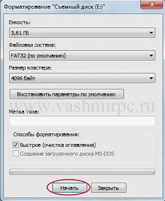 Как отформатировать флешку в linux
