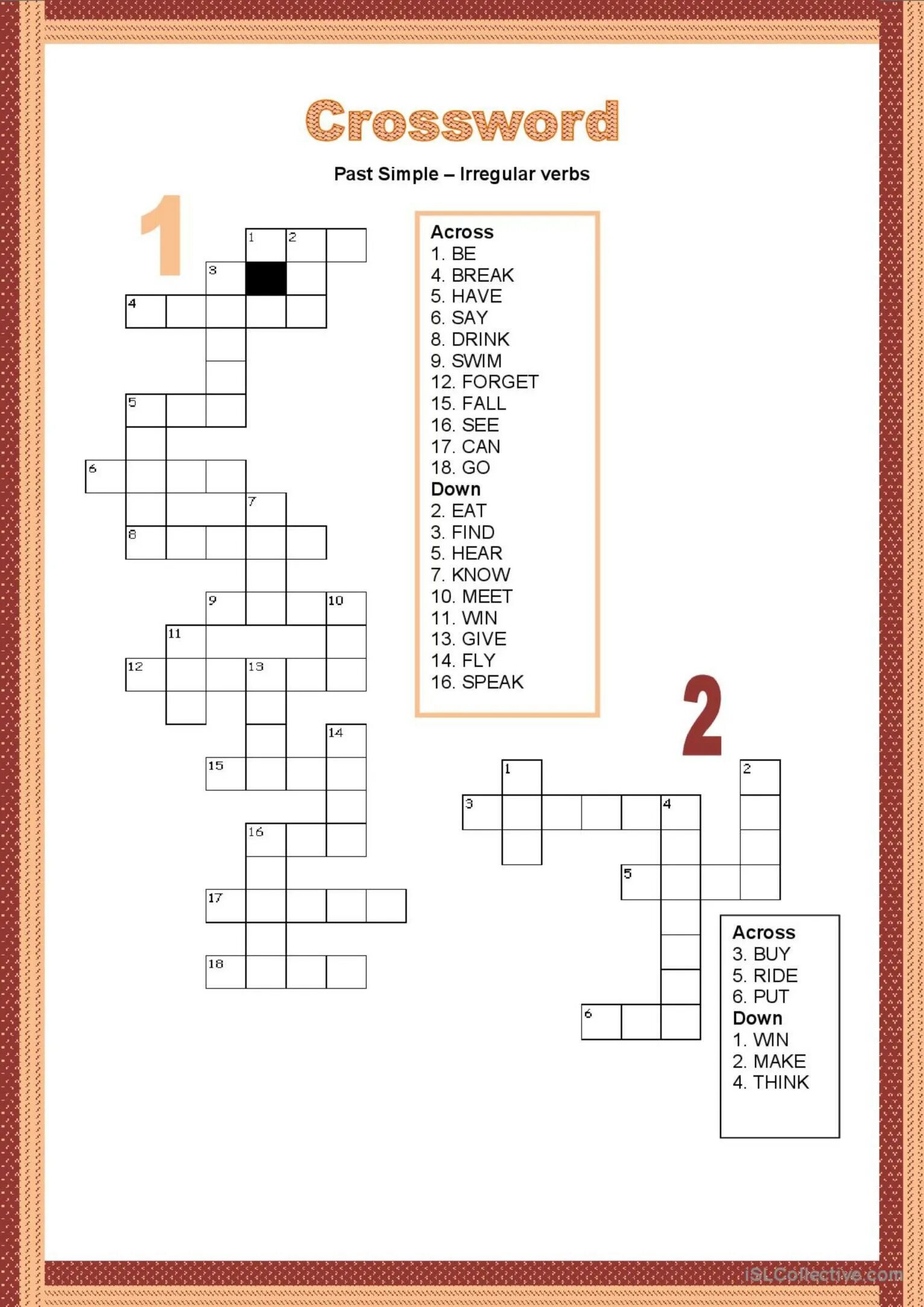 Simpler crossword