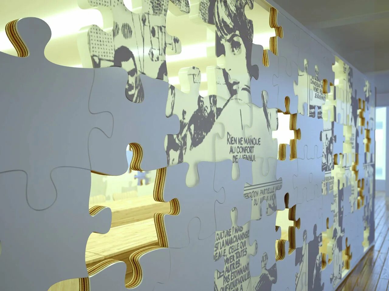 Wall mural Puzzle MuralDecal.com
