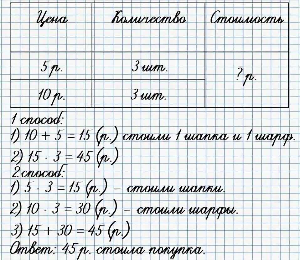 Купили 3 шапки по р и столько