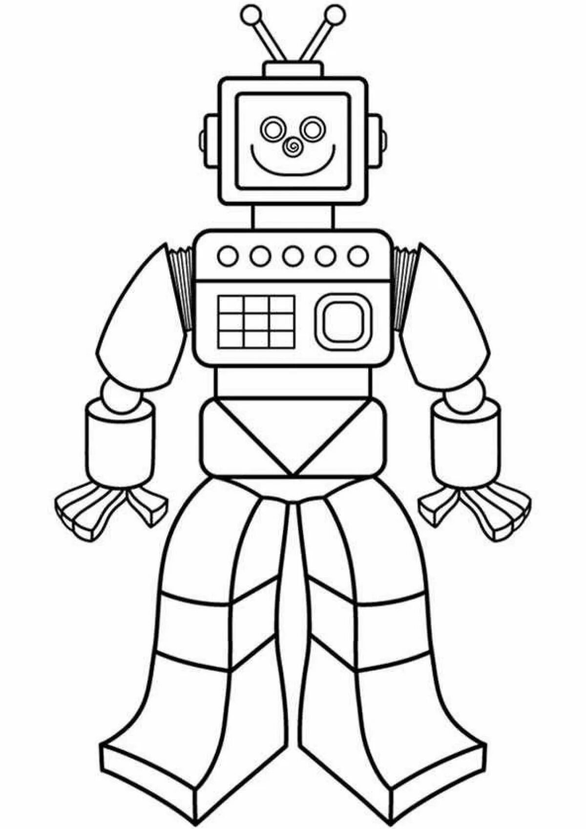 Робот раскраска для детей. Раскраски для мальчиков роботы. IROBOT raskraska. Робот трафарет.