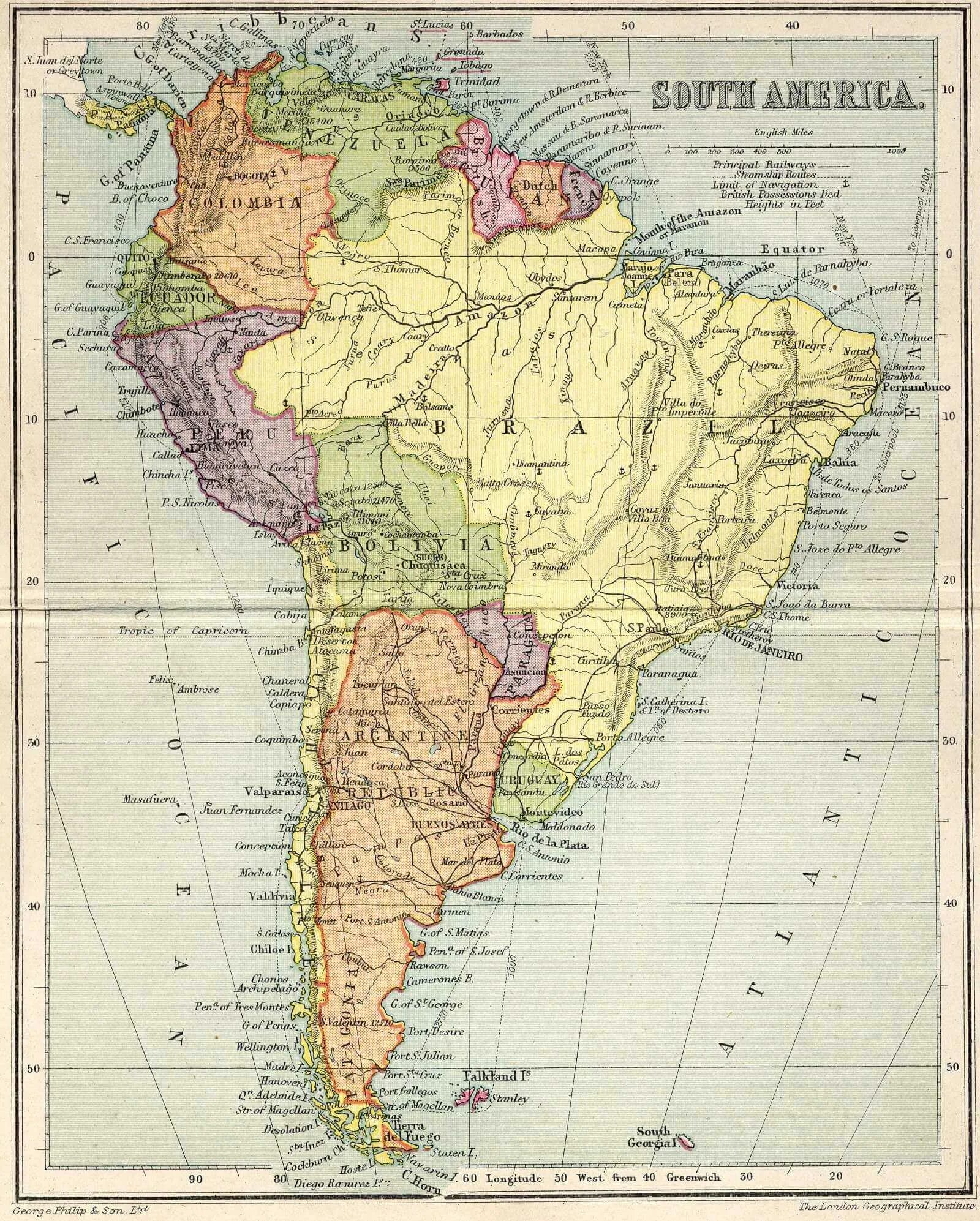 Физико-политическая карта Южной Америки. Латинская Америка 1914 карта. Карта Южной Америки географическая политическая. Физическая карта Латинской Америки.