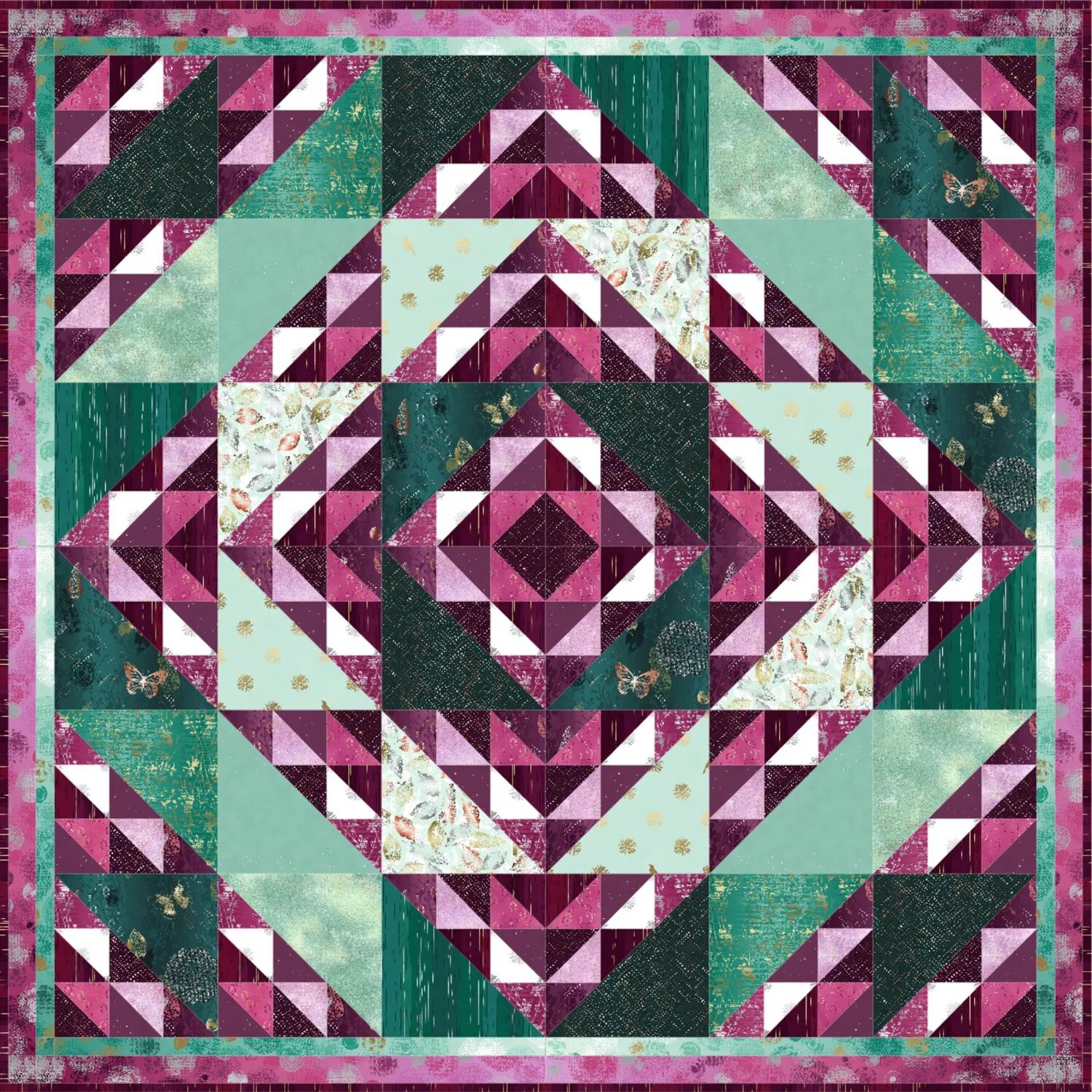 Shining mix. Квилтинг. Quilt pattern. Fabrics Quilt.